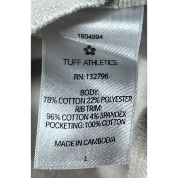 Tuff Athletics‎ Crewneck Sweatshirt Women's Large Beige Cotton/Polyester NEW - Picture 8 of 9